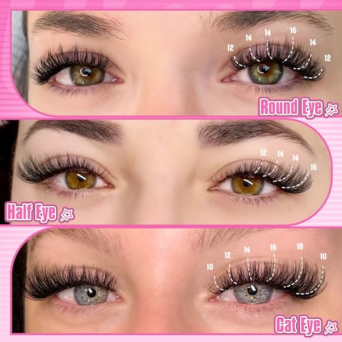 Fluffy Wispy Lash Extension Kit 10-18MM 180PCS Clusters with Bond