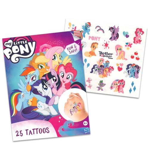 My Little Pony Temporary Tattoos Variety Pack - 100+ Designs for Kids