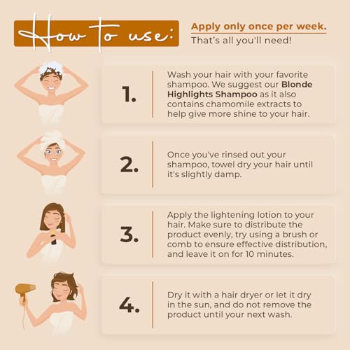 Intea Chamomile Blonde Hair Lightener Spray – Natural, No Ammonia, 3.4oz