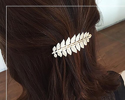 2PCS Girls Women Metal Leaf Branch French Updo Hair Pin Wedding Hair Clip Party Hairpins Hair Barrettes Hair Accessory (Silver)