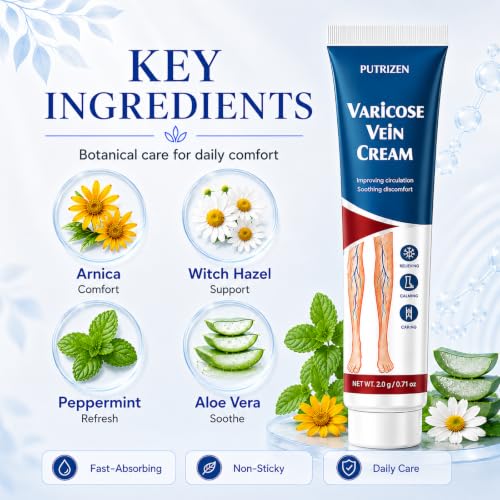 Varicose Veins Relief Cream with Arnica & Witch Hazel
