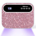 Led Nail Lamp, 126W Gel Nail Light Rechargeable Professional Lamp 42 Durable UV LED Beads Automatic Sensor Fast & Even Curing All Gel Polish Manicure at Home and in Salons(Pink Diamond)
