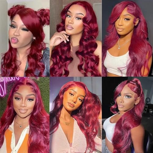 #99J Burgundy Human Hair Body Wave Bundles 14 Inch | GtaiiReu