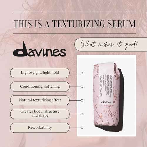 Davines This is a Texturizing Serum, Workable Formula For Creating Body And Structure, Shaping Blow Dry Styling, Paraben-Free, 5.07 Fl. Oz.