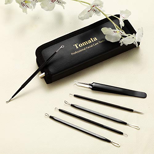 Professional Blackhead Remover Tool Kit - 6 Stainless Steel Extractors