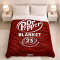 Dr Pepper XL Fleece Blanket 80”x60” - Soft Throw for Fans