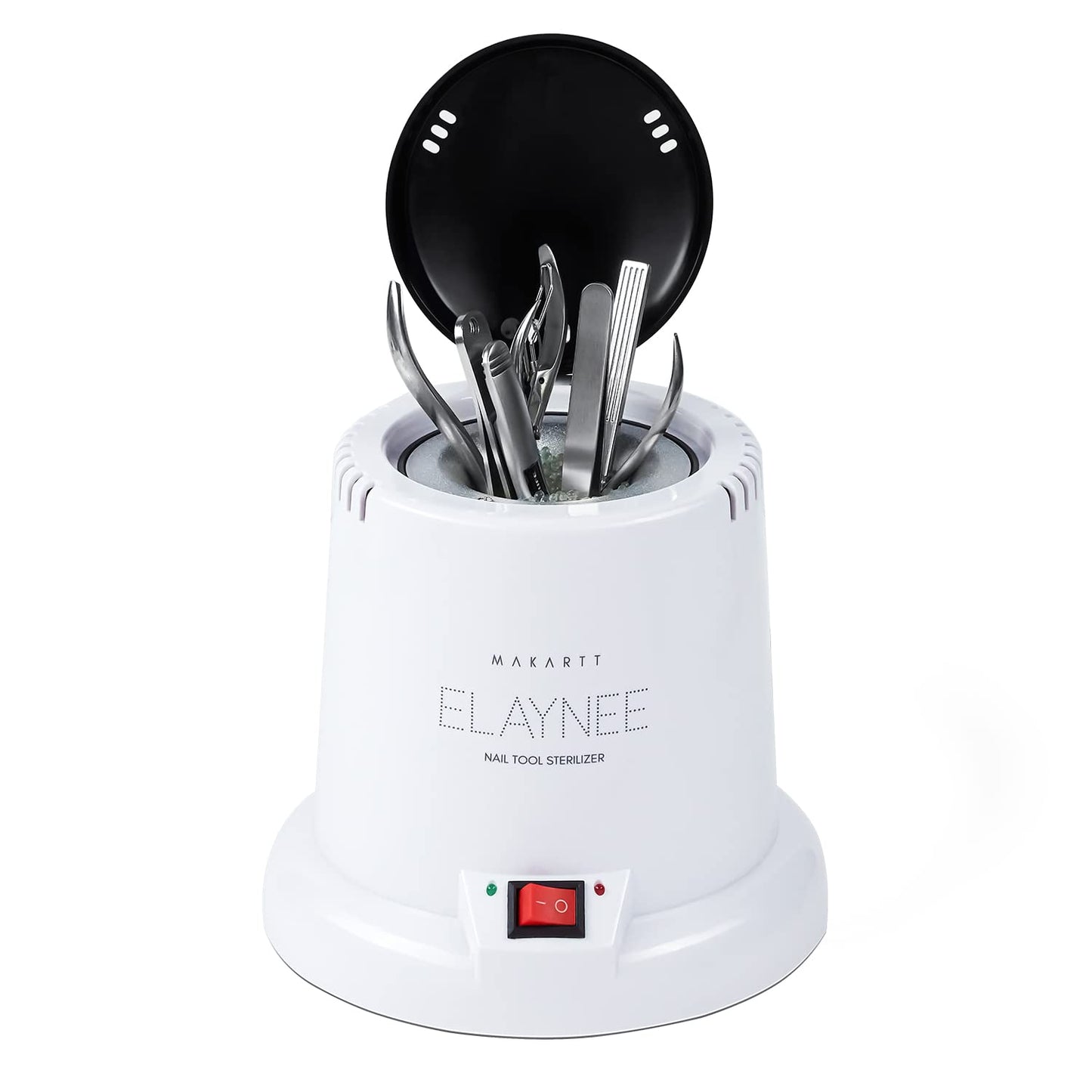 Makartt Nail Tool Sterilizer Bundle with Nail File 100 180 Grit Nails Files for Acrylic Nails Poly Nail Gel Double Sided Black