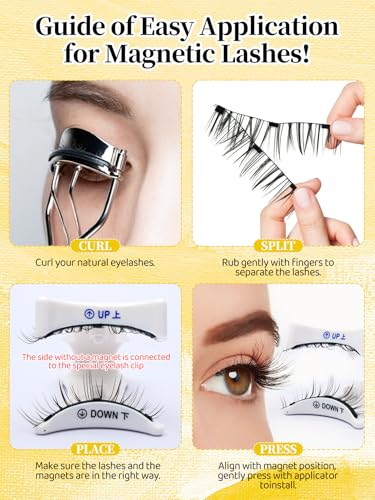Magnetic Eyelashes with Applicator - Reusable & Glue-Free