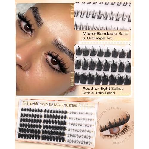 Manga Lash Clusters with Bottom Lashes Eyelash Clusters with Spikes Wispy Cluster Eyelash Extensions for DIY Lash Extensions Anime Individual Lashes by Delyneph
