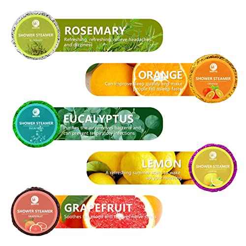 40 PCS Shower Steamers Aromatherapy for Women or Men, 10 Scent Shower Bomb Organic with Natural Essential Oil Relaxation, White Elephant Gifts Birthday Christmas Stocking Stuffers for Her Him