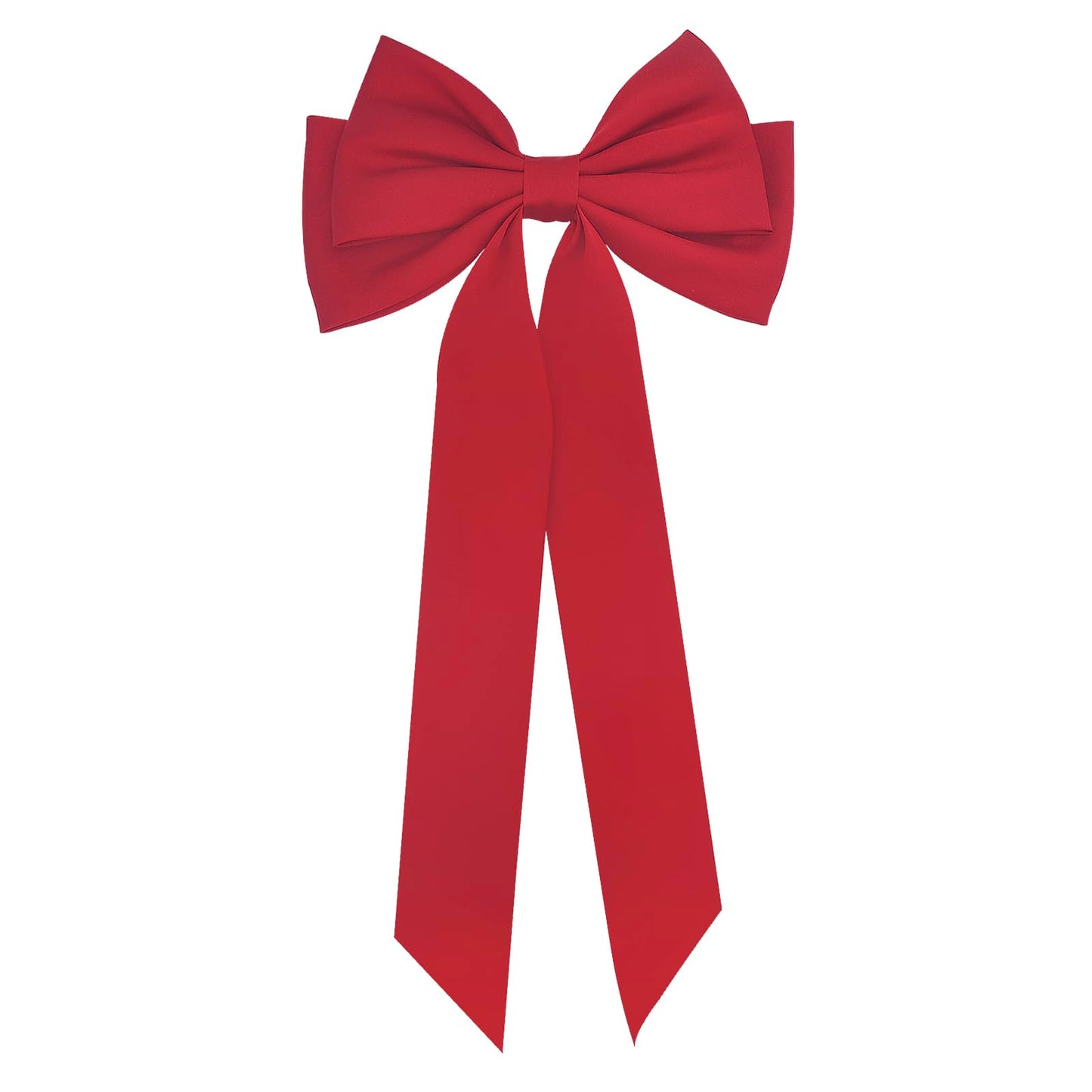 cvisay Big Hair Bow with 7.6 Inch Wide Design and 14.18 Inch Ribbon for Women，made with Soft and Silky Material，Ideal for Daily Wear, Holidays, Birthdays, and Travel -Red