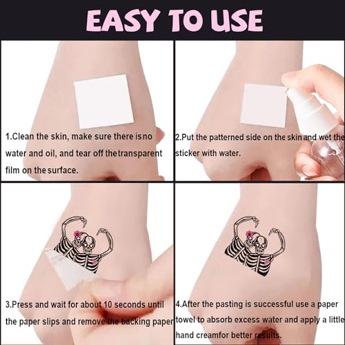 192 Piece Bride or Die Temporary Tattoos - 16 Sheet Bachelorette Party Favors