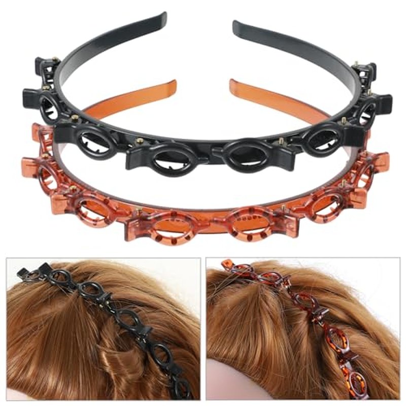 4-Piece Zig Zag Hair Clip Headband Set for Curly Hair