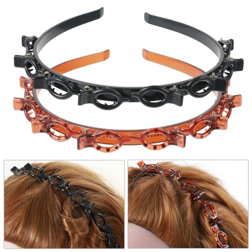 4-Piece Zig Zag Hair Clip Headband Set for Curly Hair