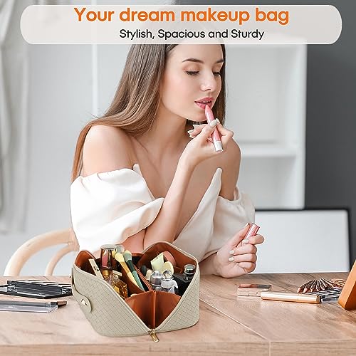 Large Capacity Travel Makeup Bag with Dividers | Waterproof