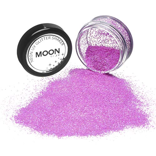 Moon Glow - Blacklight Neon UV Glitter Shaker 5g / 0.18oz Purple ? Glows Brightly Under Blacklights/UV Lighting!