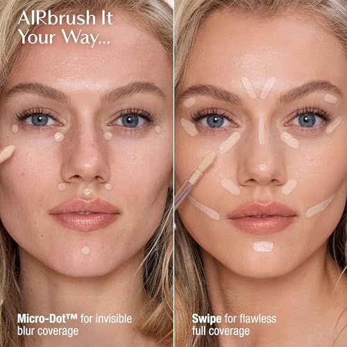 Charlotte Tilbury AIRbrush Flawless Blur Concealer - Longwear Concealer for Dark Circles, Blemishes, Redness & More - Hydrating, Crease-Proof & Full Coverage with a Natural Matte Finish