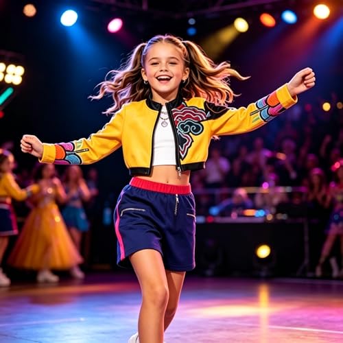Girls K-pop Inspired Sparkle Chain Detail Stage Dress