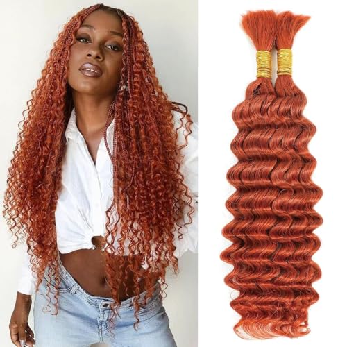 20 Inch Ginger Deep Wave Braiding Hair - 2 Bundles 100g