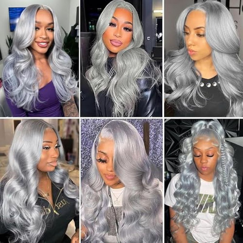 Grey Body Wave Hair Bundles 26 28 30 Inch | Brazilian Virgin Human Hair
