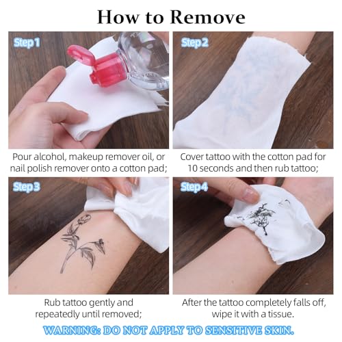 24 Sheets Temporary Tattoos Stickers Long Lasting Flower Temporary Fake Tattoos For Men Women Arm Neck Fake Body Arm Chest Shoulder Tattoos
