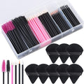 248 Pc Disposable Makeup Applicator Kit with Powder Puffs