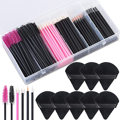 248 Pc Disposable Makeup Applicator Kit with Powder Puffs