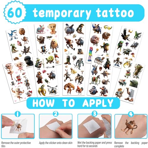 Italian Brainrot Slap Bracelets & Temporary Tattoos 84pc Set