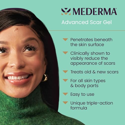 Mederma Stretch Marks Therapy, Helps Prevent and Treat Stretch Marks & Advanced Scar Gel, Treats Old and New Scars, Reduces the Appearance of Scars from Acne, Stitches, Burns and More, 0.70oz (20g)