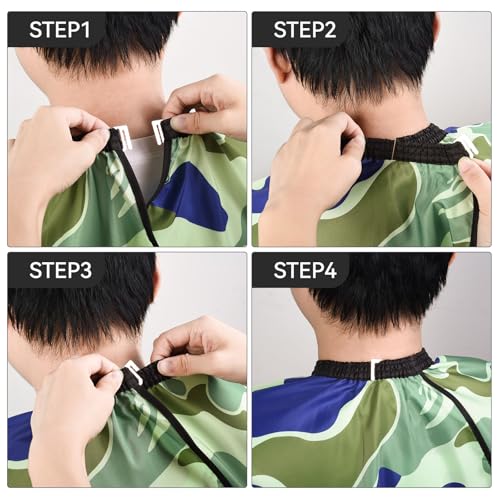 Waterproof Barber Hair Cutting Cape for Men - Polyester with Elastic Neckline