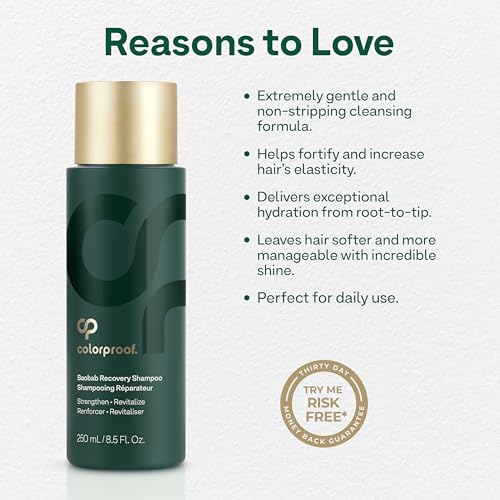 ColorProof Baobab Recovery Shampoo for Damaged Color-Treated Hair, Strengthens & Repairs, Sulfate-Free, Vegan
