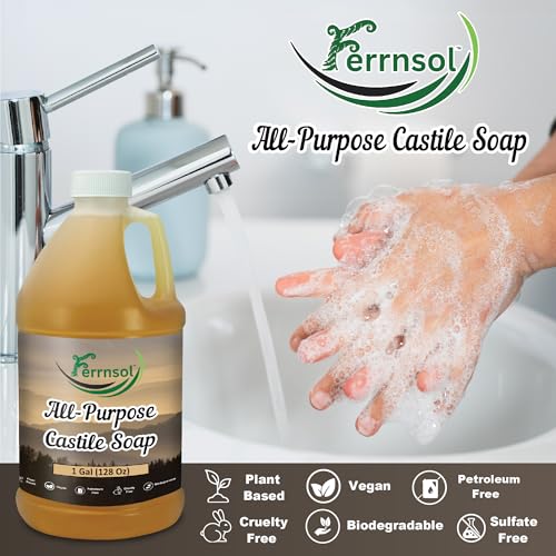 AP Castile Soap Liquid (1 Gallon) ? Unscented, Fragrance-Free, Refill ? Natural All-Purpose Soap for Home, Hands, and More ? Gentle, Non-Toxic formula ? 128oz - Made in USA