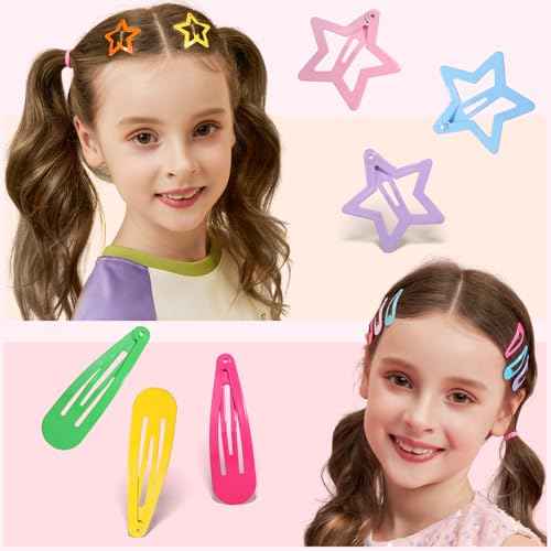 Teenitor Hair Accessories for Girls 193pcs Hair Clips Kit Toddler Hair Accessories, Mini Hair Clips for Girls, Small Claw Clips Bobby Pins and Elastic Hair Ties
