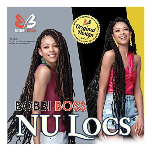 (6-PACK) Bobbi Boss Synthetic Hair Crochet Braids African Roots Braid Collection Nu Locs 24" (1B)