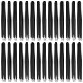 48 Pieces Eyebrow Tweezers Bulk Stainless Steel Slanted Tip Precision Tweezers for Facial Hair, Blackhead and Tick Remover, Men and Women Professional