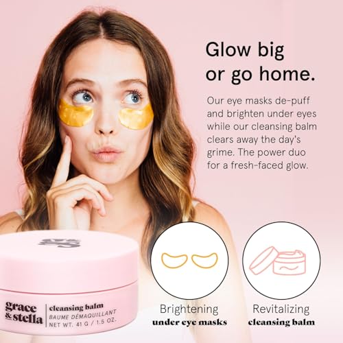 grace & stella Award Winning Skin Care Set - Birthday Gifts for Her, Travel Size Toiletries with Eye Masks, Hyaluronic Acid Serum, Lip Balm & More, Gift Baskets for Women, Vegan Cruelty-Free Self Care