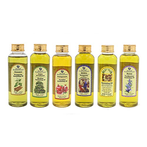 Ein Gedi Anointing Oil 100 ml - 3.4fl oz Blessing from Jerusalem Made in Holyland for Prayer and Blessings (100ml, Frankincense Myrrh & Spikenard)