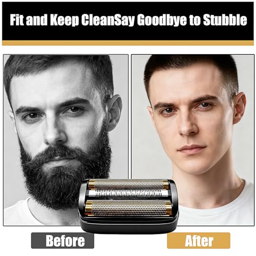 Shaver Replacement Golden Foil and Cutters compatible with Andis 17155 Pro lithium titanium foil shaver Replacement Heads(2 pack Black)