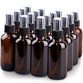 4 oz Amber Glass Spray Bottles - Fine Mist, 16 Pack