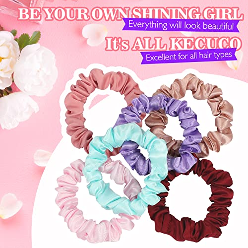 30-Pack Silk Satin Hair Scrunchies for Women & Girls