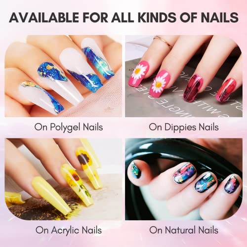 Makartt Nail Foil Glue Gel for Nail, Foil Gel Transfer for Nails Art Stickers Strong Adhesion Foil Transfer Gel Soak Off Salon DIY UV LED Lamp Required 15ML