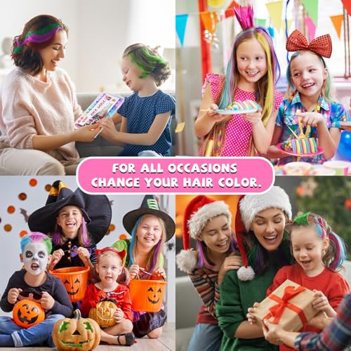 12-Color Washable Hair Chalk for Kids