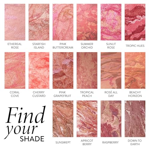 LAURA GELLER NEW YORK Baked Blush-n-Brighten Marbleized Blush - Ethereal Rose & Angled Brush 2pc Set