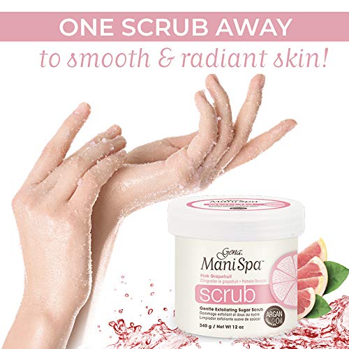 Gena Mani Spa Exfoliating Hand Sugar Scrub - Pink Grapefruit, 12 oz