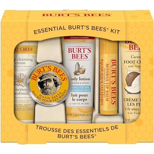 Burt's Bees Easter Basket Stuffers, Classics Gifts Set, 6 Products in Giftable Tin ? Cuticle Cream & Easter Basket Stuffers, Essential Everyday Beauty Gifts Set, 5 Travel Size Products