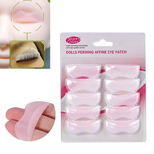 5Pairs/Set Silicone Eyelash Perming Curler, 3D Eyelash Perming Curling Pad Patch Eyelash Pad False Lashes Extension Makeup Tool for Eyelash Perm Lifting