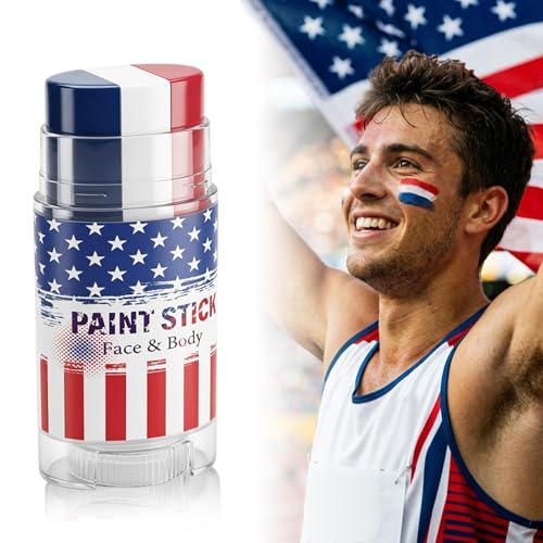 Patriotic Face Paint Stick - USA Flag Colors for Sports