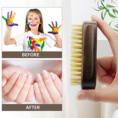 Natural Sisal Wooden Nail Brush Set for Deep Cleaning Fingernails