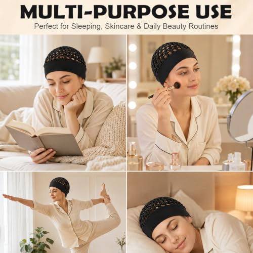 Sleep Hair Wrap Net 2-Pack Ultra-Wide Mesh Cap