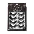 KISS Matte Cheviot False Eyelashes 18-20mm, 4 Pairs